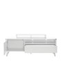Hanah Home Soporte de TV Tvr-511-Dd-1 Blanco, Tablero de Partículas Recubierto de Melamina, Mueble Salón Elegante y Moderno con Amplio Almacenamiento